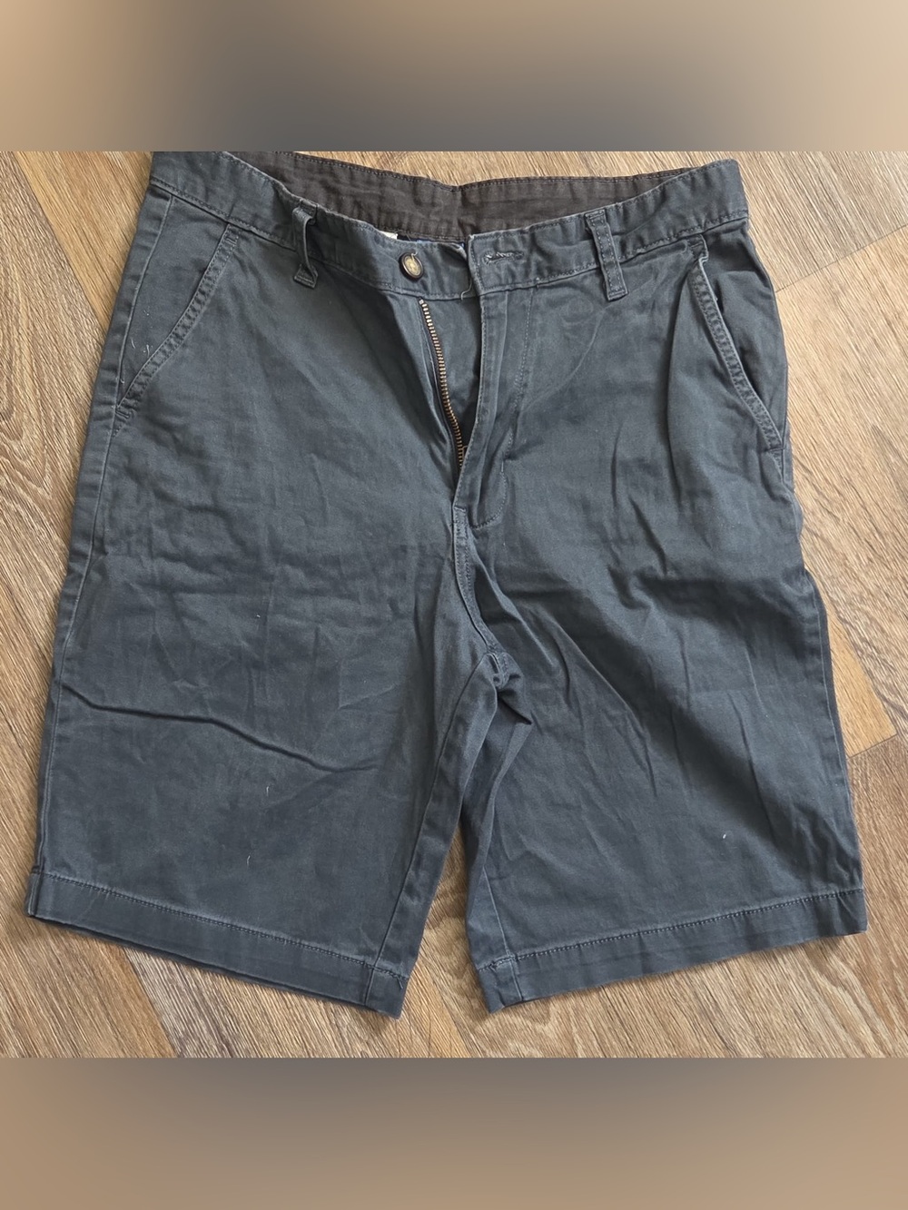 George Men's Charcoal Flat-Front Shorts